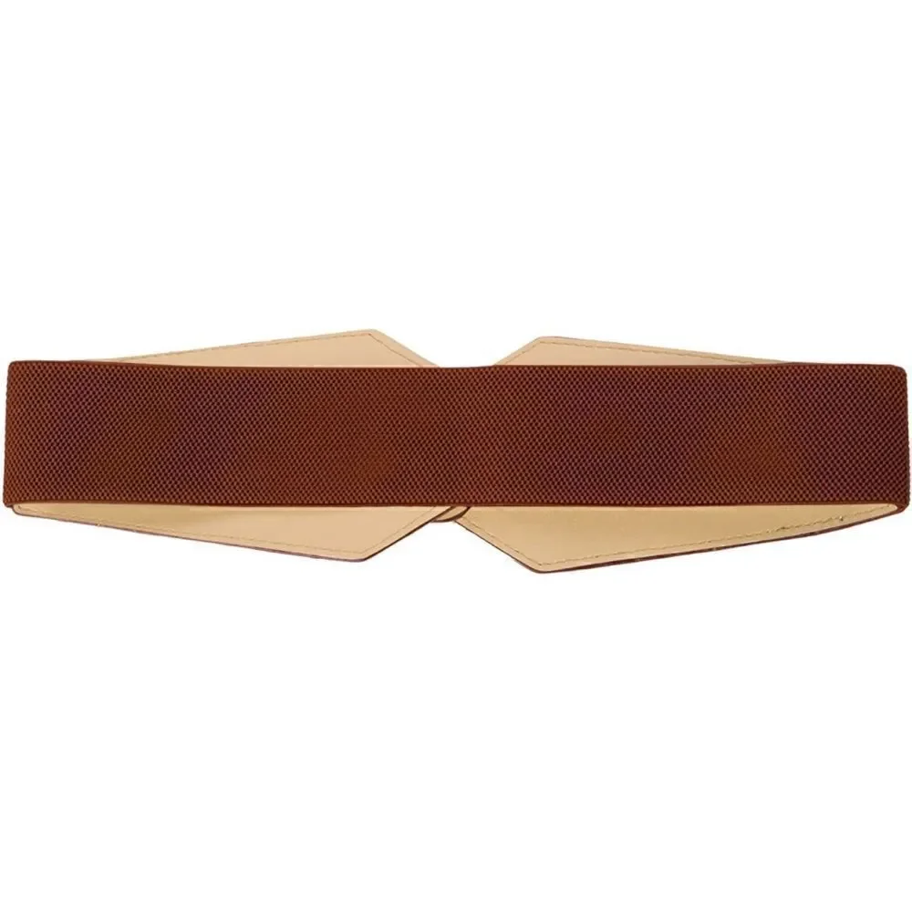 Tan Textured Waistband Belt
